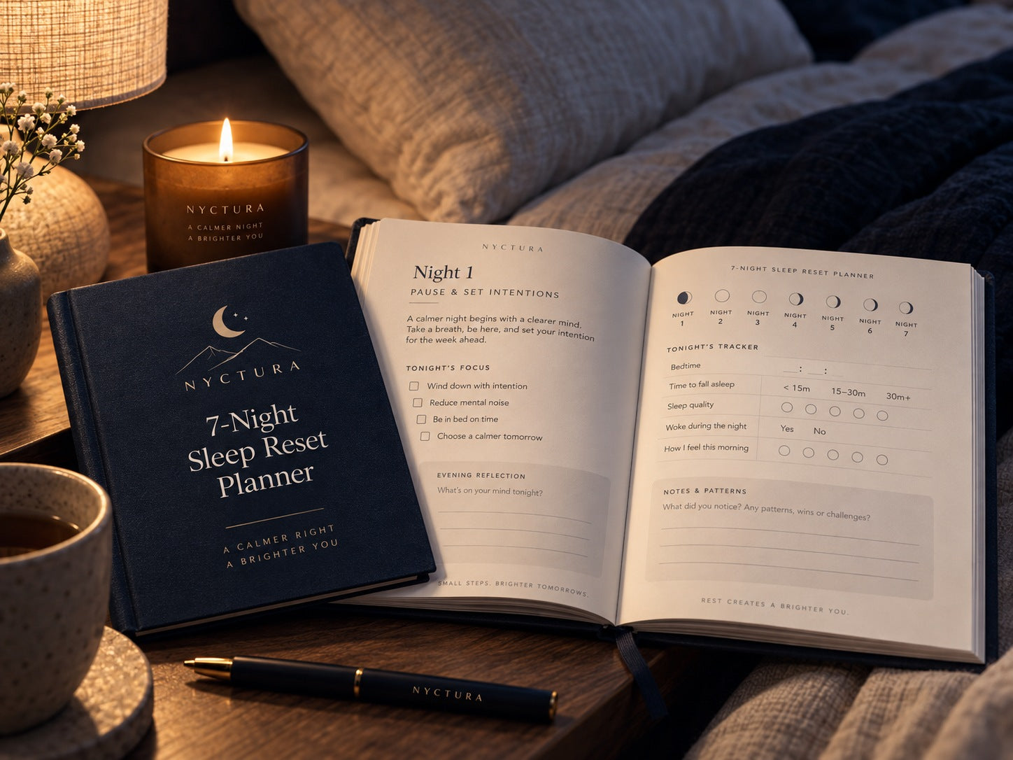 7-Night Sleep Reset Planner